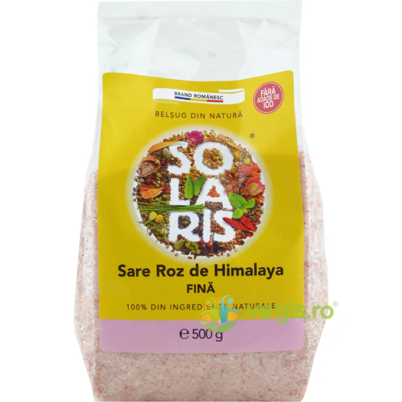 Sare Roz de Himalaya Fina 500g SOLARIS — preț și oferte