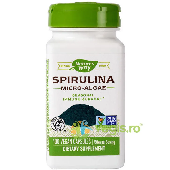 Spirulina Micro-Algae 100cps Secom, Nature's Way — preț și oferte