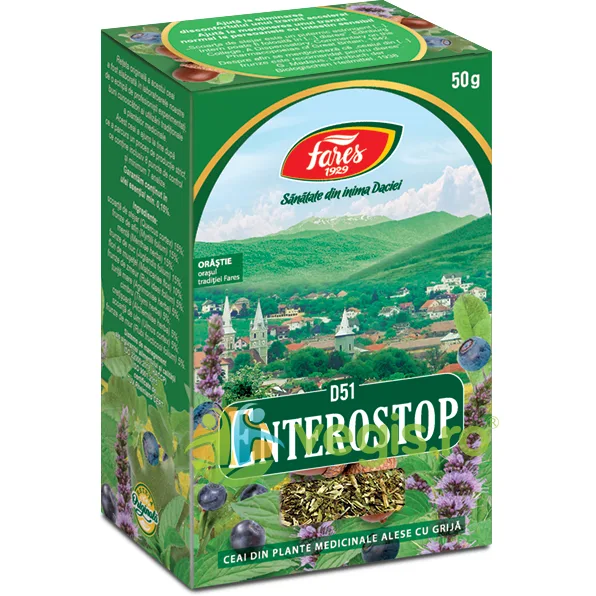 Ceai Enterostop (Fost Antidiareic) 50g FARES — preț și oferte