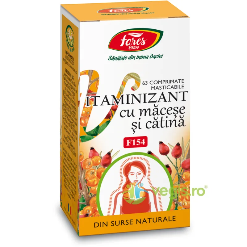 Vitaminizant Macese si Catina (F154) 63cpr masticabile FARES — preț și oferte