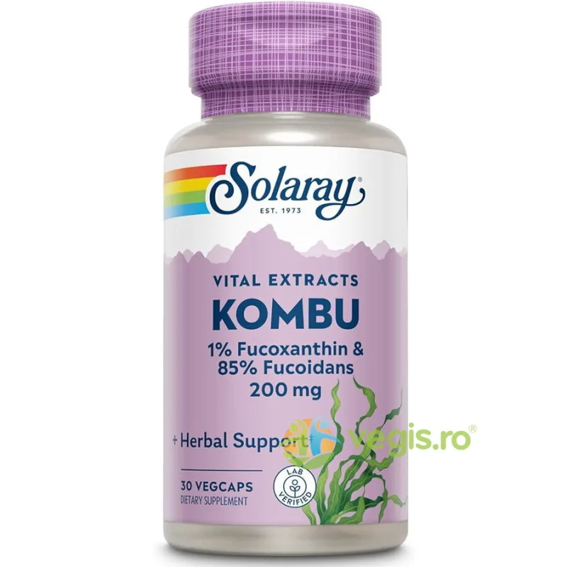 Fucoxanthin (Kombu Extract) 30cps Secom, Solaray — preț și oferte