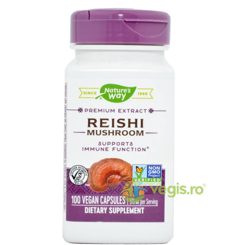 Reishi (Ganoderma Lucidum) 100cps Secom, Nature's Way — preț și oferte