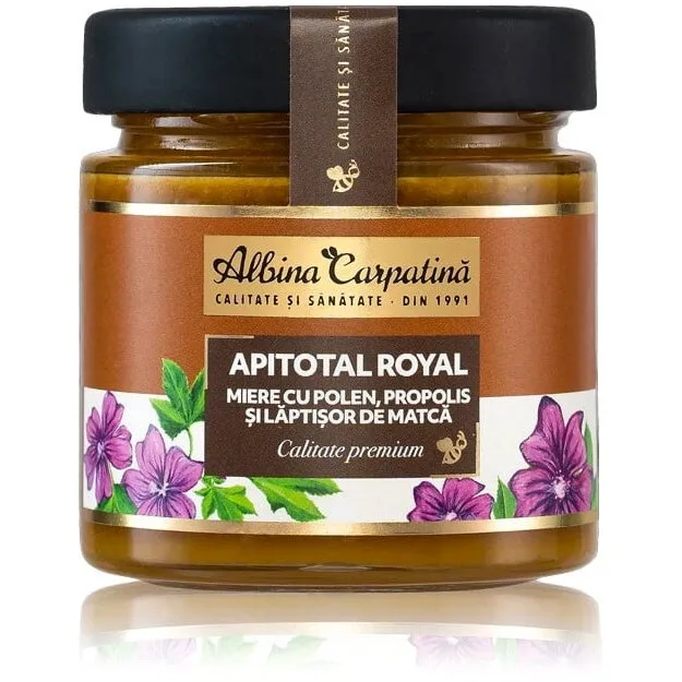 Miere cu Polen, Propolis si Laptisor de Matca Apitotal Royal 270g Albina Carpatina — preț și oferte