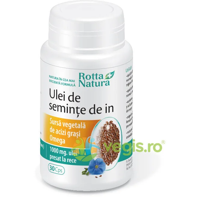 Ulei Din Seminte De In 1000mg 30cps ROTTA NATURA — preț și oferte