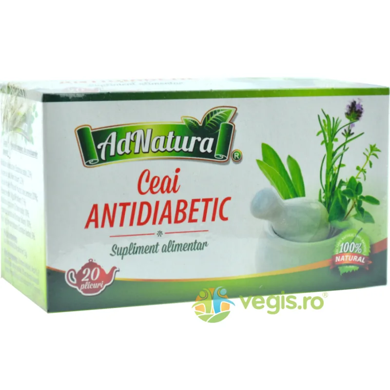 Ceai Antidiabetic 20dz ADNATURA — preț și oferte