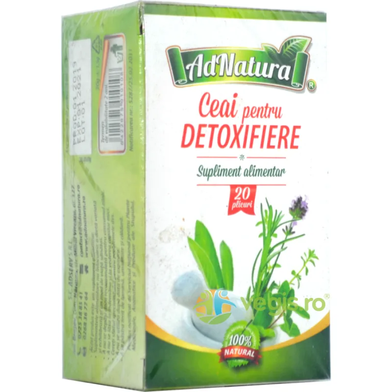 Ceai pentru Detoxifiere 20dz ADNATURA — preț și oferte