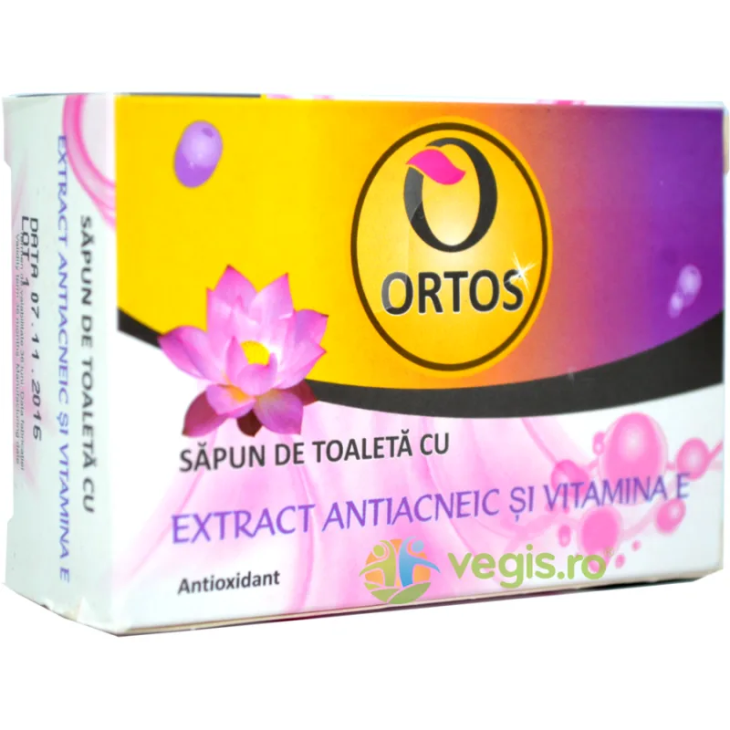 Sapun Antiacneic cu Vitamina E 100g Ortos — preț și oferte