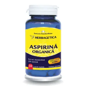 Aspirina Organica, 30 capsule, Herbagetica