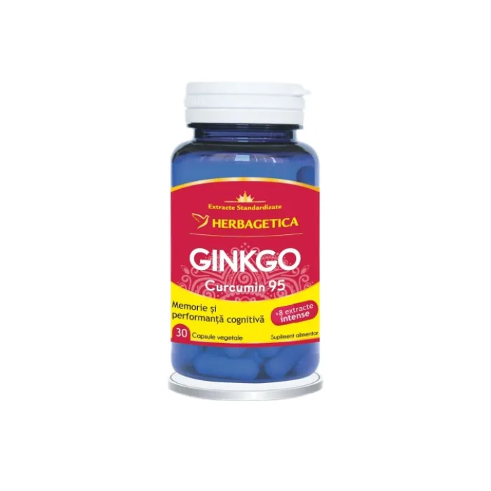 Gingko Curcumin95, 30 capsule, Herbagetica — preț și oferte