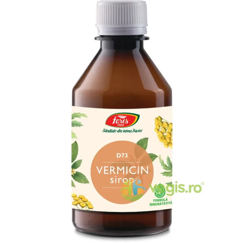 Vermicin (Antiparazitar) - Sirop cu Vetrice si Vidanga (D73) 250ml FARES — preț și oferte