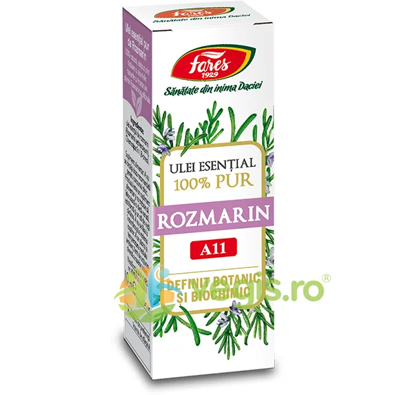 Ulei de Rozmarin 100% Pur (A11) Definit Botanic si Biochimic 10ml FARES — preț și oferte