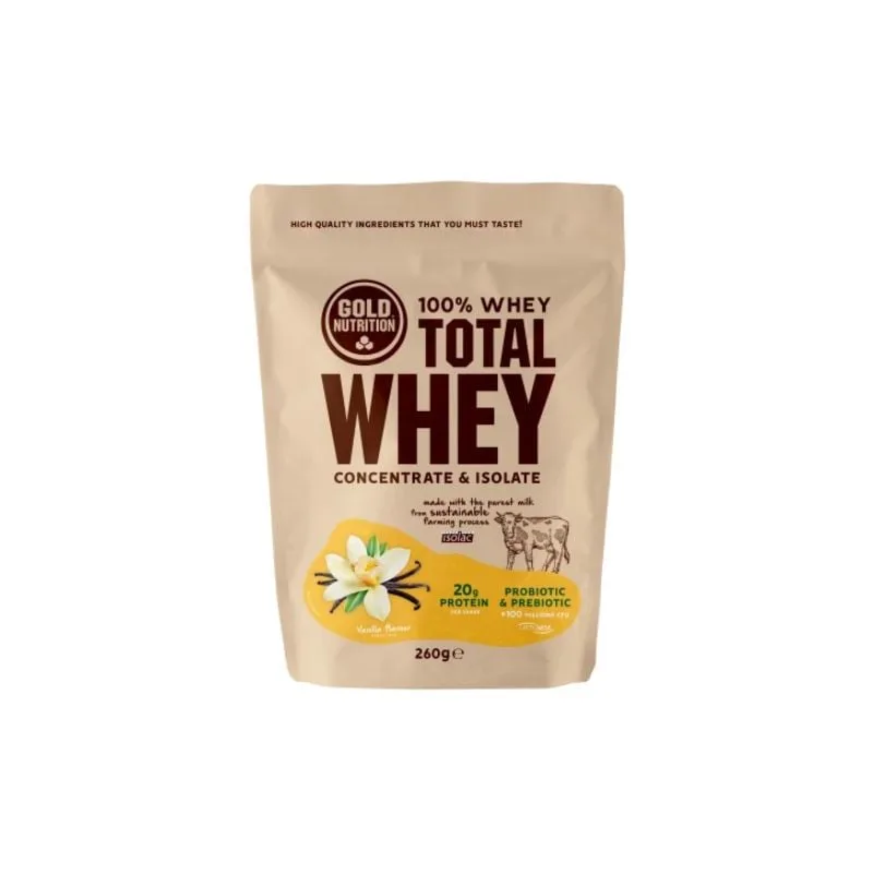 Gold Nutrition Pulbere Proteica Total Whey Vanilie, 260g GOLD NUTRITION EEC SRL — preț și oferte