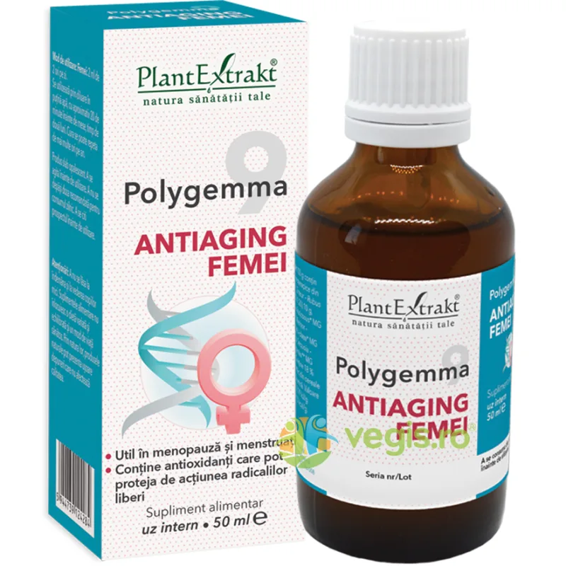 Polygemma 9 (Antiaging Femei) 50ml PLANTEXTRAKT — preț și oferte