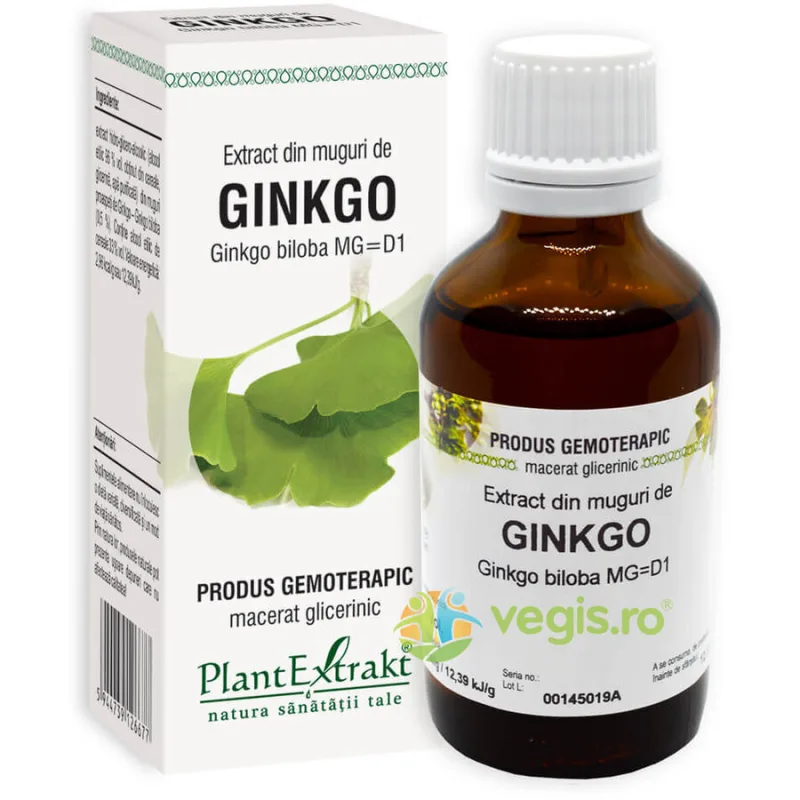 Extract din Muguri de Ginkgo Biloba 50ml PLANTEXTRAKT — preț și oferte