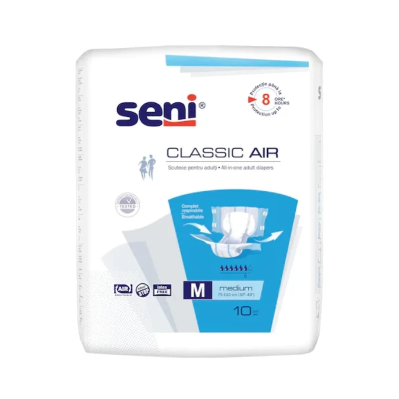 Scutece cu sistem inchis, Seni Classic Air x10 buc, M — preț și oferte