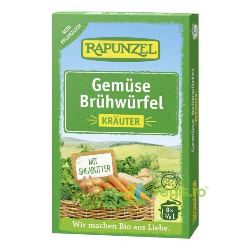 Cub de Supa de Legume cu Ierburi fara Zahar Ecologic/Bio 84g - 8buc Rapunzel — preț și oferte