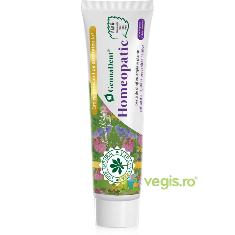 Pasta de Dinti Homeopatic cu Argila si Plante 150ml VIVA&nbsp;NATURA — preț și oferte