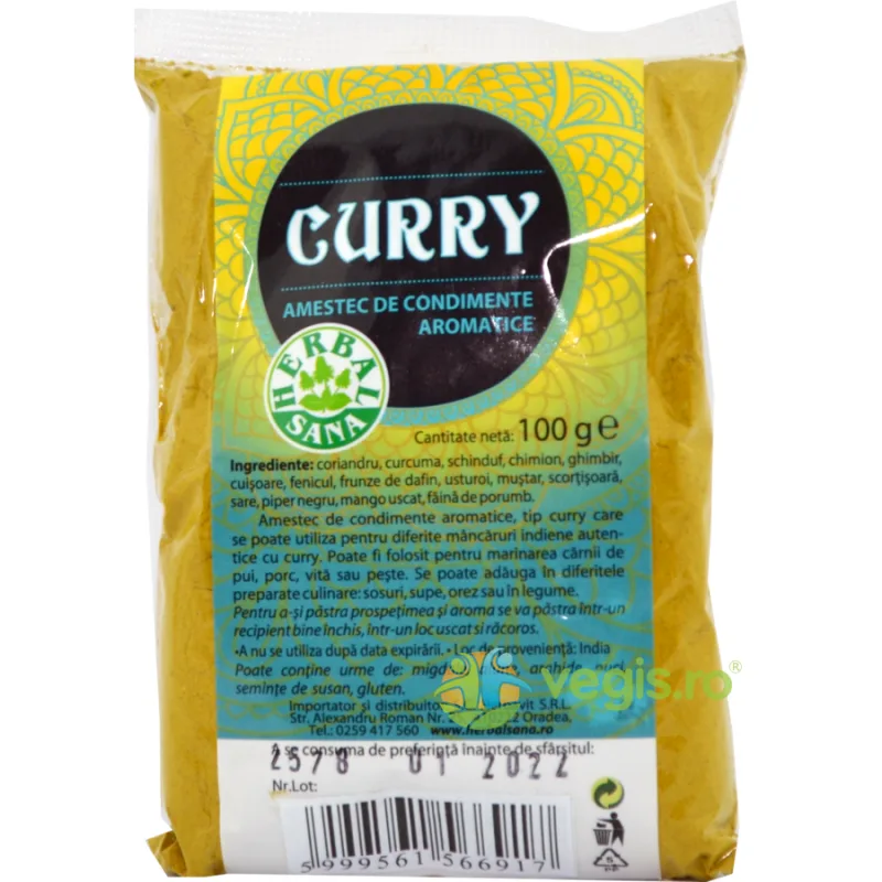 Curry 100g Herbavit — preț și oferte