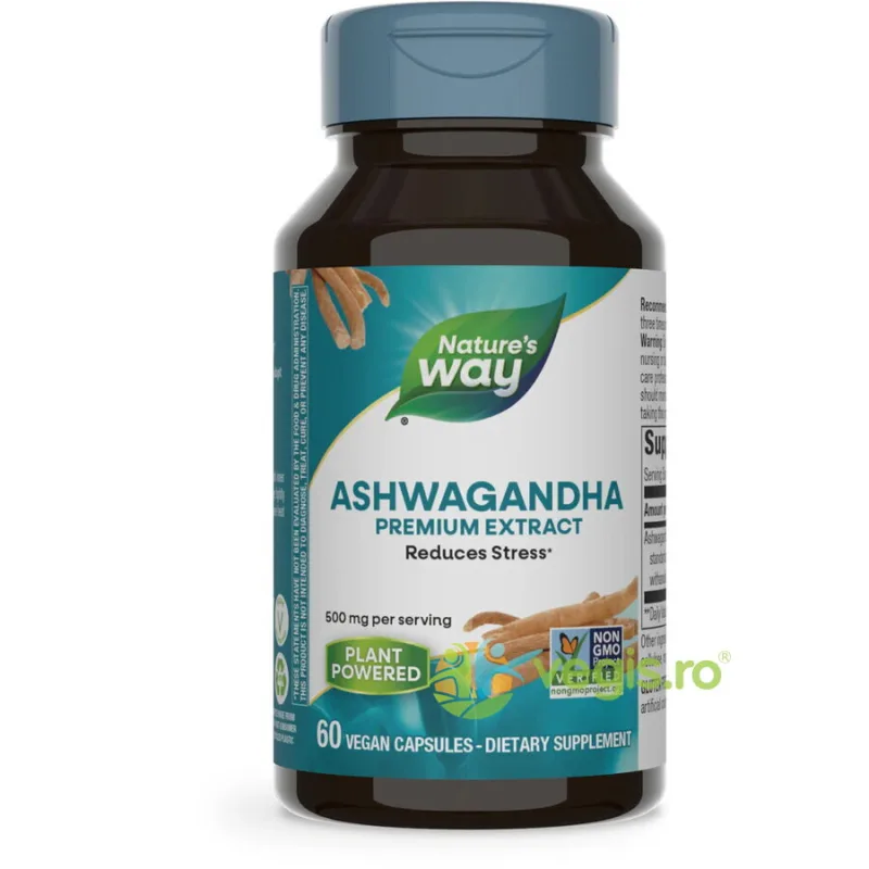 Ashwagandha SE 500mg 60cps Secom, Nature's Way — preț și oferte
