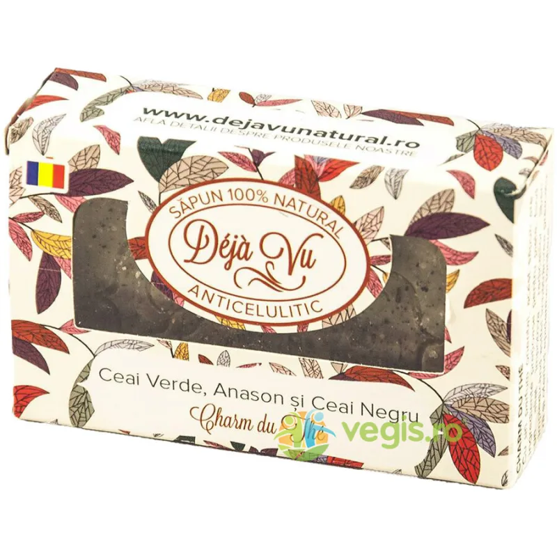 Sapun Natural cu Ceai Verde, Anason si Ceai Negru 90g Deja Vu — preț și oferte