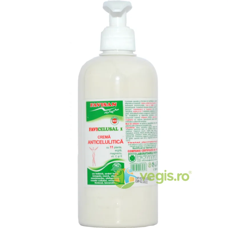 Celusal 11 Plante - Crema Anticelulitica 500ml Favisan — preț și oferte