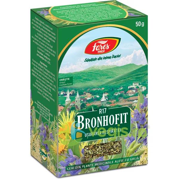 Ceai Bronhofit Usurarea Respiratiei R17 50g FARES — preț și oferte