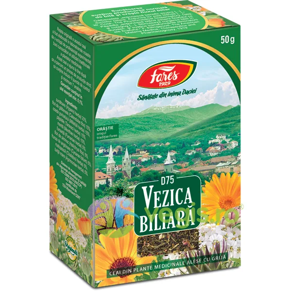 Ceai Vezica Biliara (D75) 50gr FARES — preț și oferte