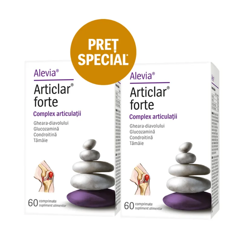 Pachet Articlar forte, 60+60 comprimate, Alevia — preț și oferte