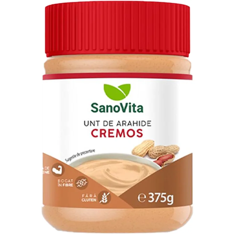 Pasta de Arahide Cremoasa 375g SANOVITA — preț și oferte