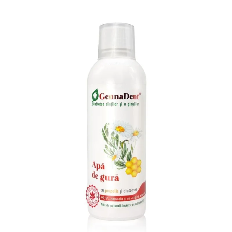 Apa de gura cu propolis si diatomee GennaDent, 500 ml, VivaNatura — preț și oferte