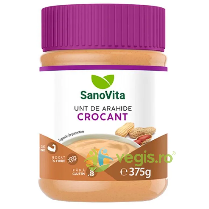 Pasta de Arahide Crocanta 375g SANOVITA — preț și oferte