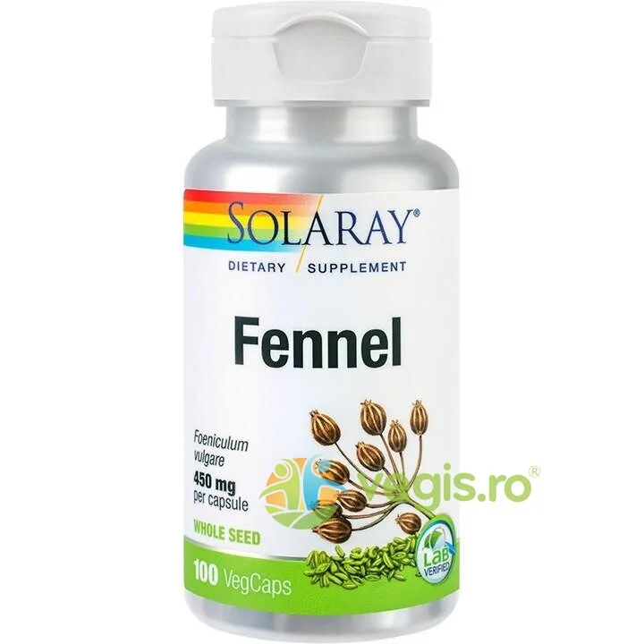 Fennel 450mg 100cps (Fenicul) Secom, Solaray — preț și oferte