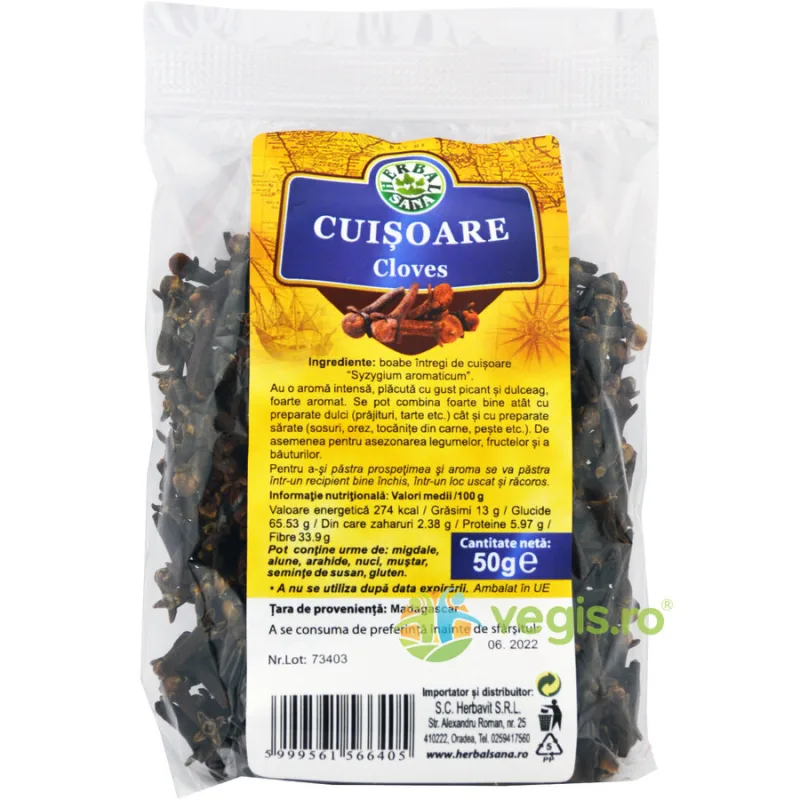 Cuisoare 50g Herbavit — preț și oferte