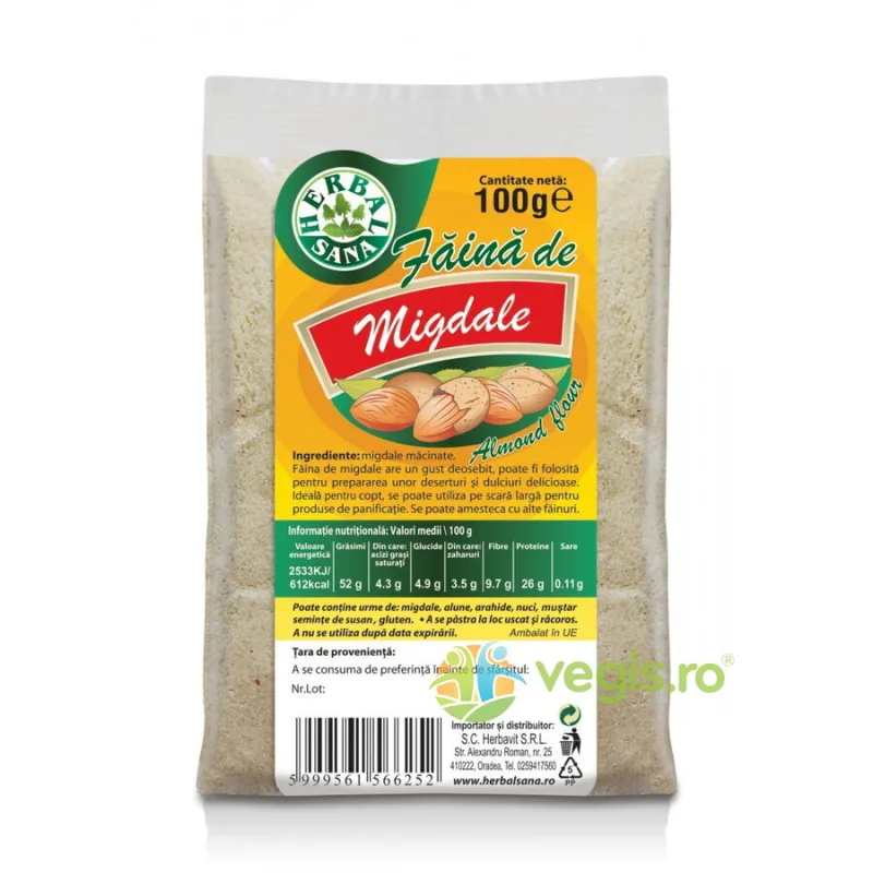 Faina de Migdale 500g Herbavit — preț și oferte