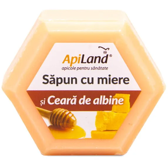 Sapun Natural cu Miere si Ceara de Albine 100g APILAND — preț și oferte