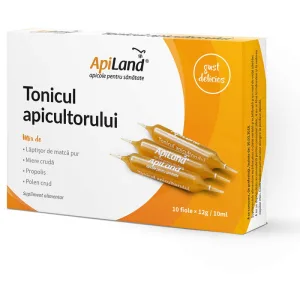 Tonicul Apicultorului - Laptisor de Matca Pur, Miere, Propolis si Polen 10 fiole x 10ml
