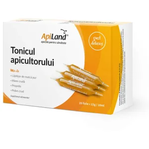 Tonicul Apicultorului - Laptisor de Matca Pur, Miere, Propolis si Polen 20 fiole x 10ml