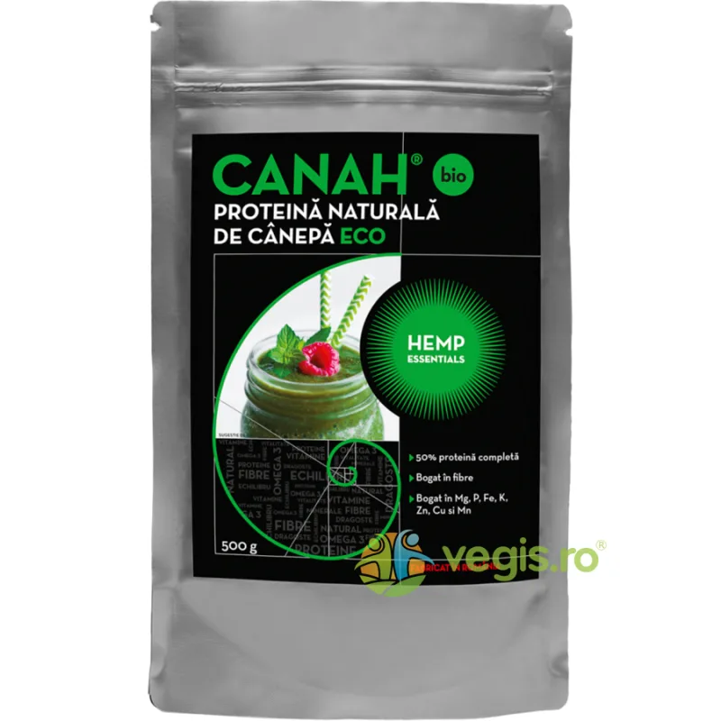 Pudra Proteica (Proteina naturala) De Canepa Ecologica 500gr Canah — preț și oferte