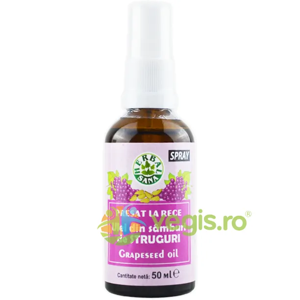 Ulei din Samburi de Struguri cu Pulverizator 50ml Herbavit — preț și oferte