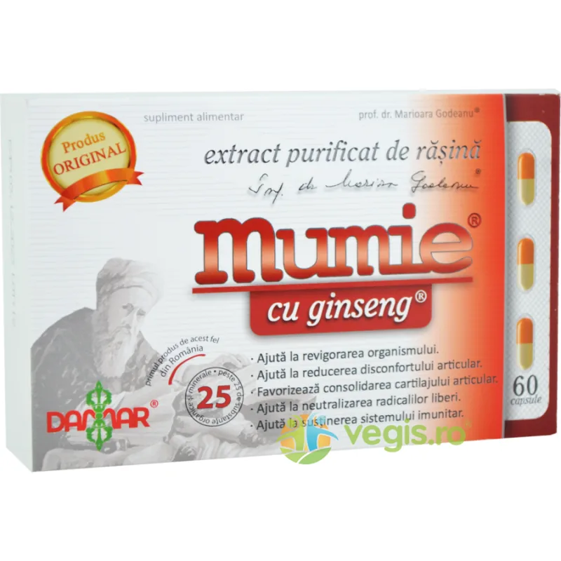 Extract de Rasina Mumie cu Ginseng 60cps DAMAR — preț și oferte