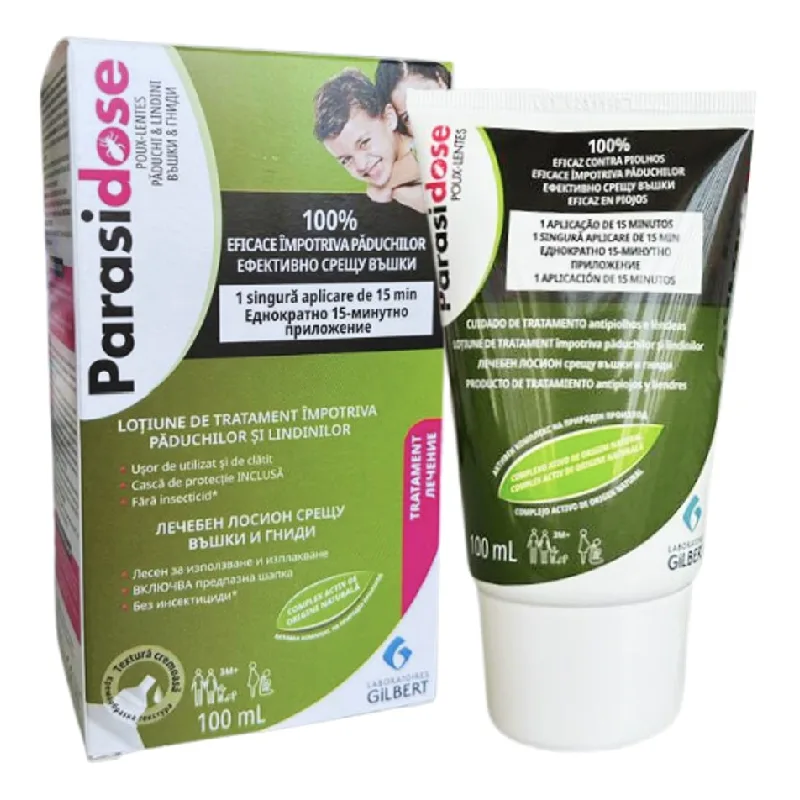 Lotiune tratament impotriva paduchilor si lindinilor Parasidose, 100 ml, Gilbert LABORATOIRES GILBERT — preț și oferte