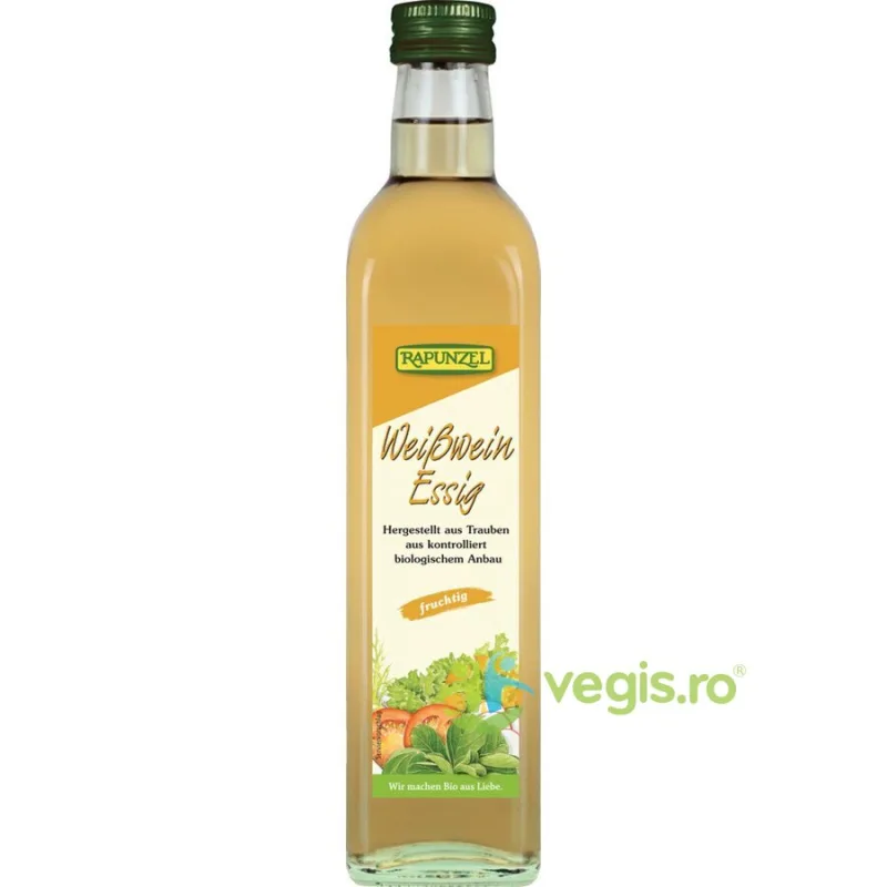 Otet Din Vin Alb Ecologice/Bio 500ml Rapunzel — preț și oferte