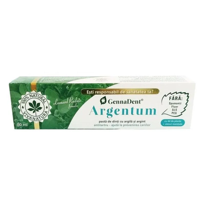 Pasta de Dinti Argentum 80ml VIVA&nbsp;NATURA — preț și oferte