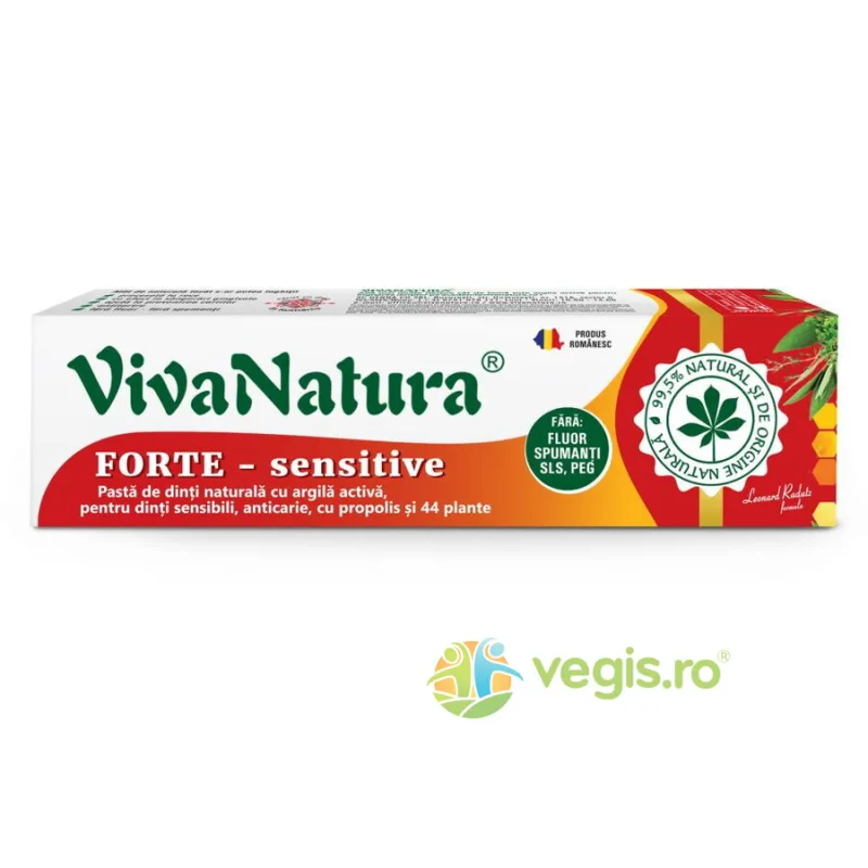 Pasta de Dinti Forte cu Argila si Propolis 80ml VIVA&nbsp;NATURA — preț și oferte
