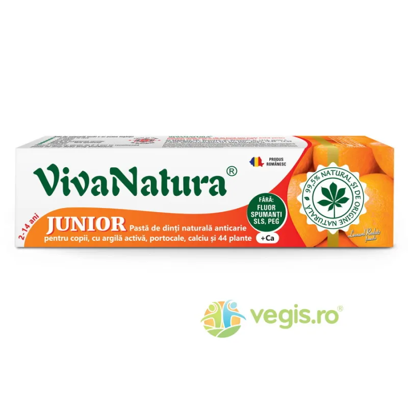 Pasta De Dinti Junior Portocala 80ml VIVA&nbsp;NATURA — preț și oferte
