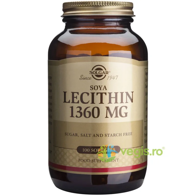 Lecithin 1360mg 100cps (Lecitina din soia) SOLGAR — preț și oferte
