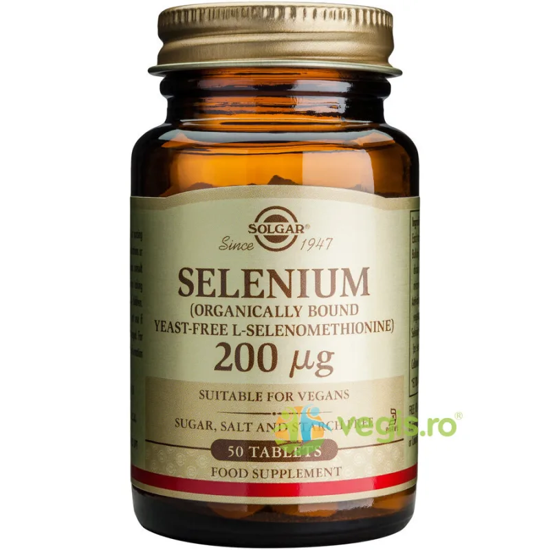 Selenium (Seleniu) 200mcg 50tb SOLGAR — preț și oferte