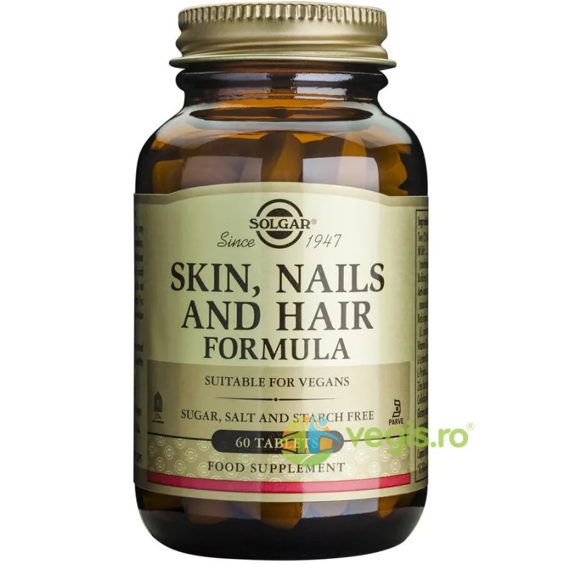 Skin Nails And Hair Formula 60tb (Formula pentru piele, unghii si par) SOLGAR — preț și oferte