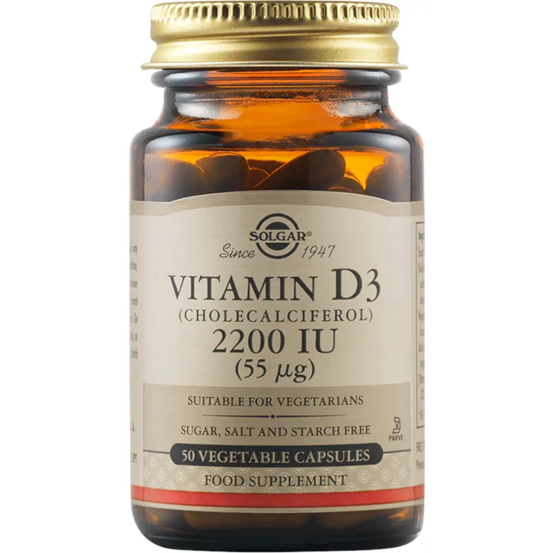 Vitamina D3 2200IU 50cps SOLGAR — preț și oferte
