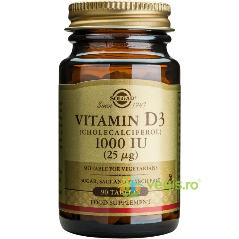 Vitamina D3 1000iu 90tb SOLGAR — preț și oferte